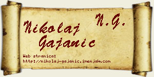 Nikolaj Gajanić vizit kartica